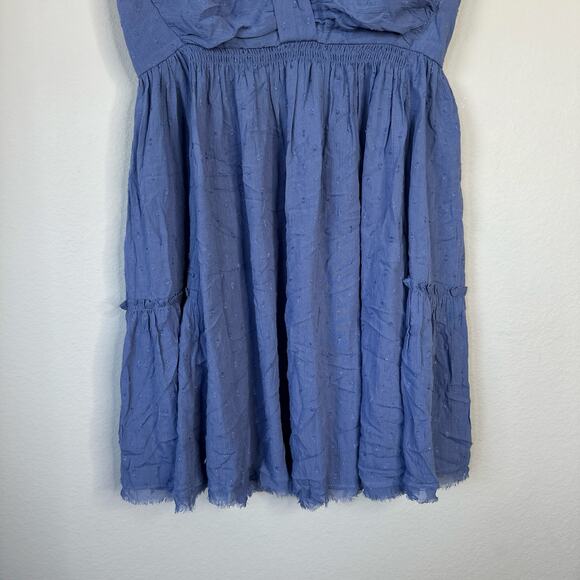 FREE PEOPLE Across the Sea Mini Dress Lilac Purple Periwinkle Size Large NWT New - Picture 6 of 10